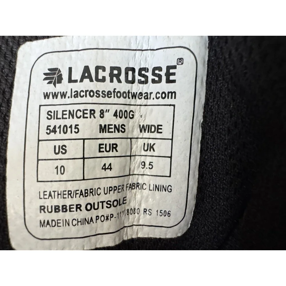 LaCrosse Men’s Silencer 8″ Realtree 400g Thinsulate Waterproof Hunting Boots 10